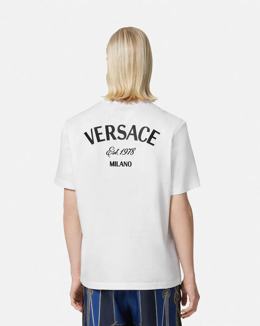 V's Classic Letter Print T Shirt