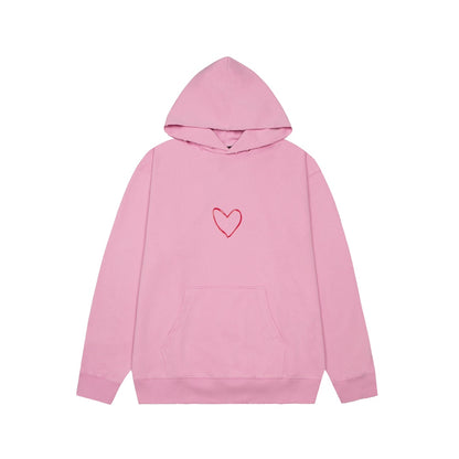 B's Heart-shaped logo before and after hot glue craft Valentine's Day limited hoodie