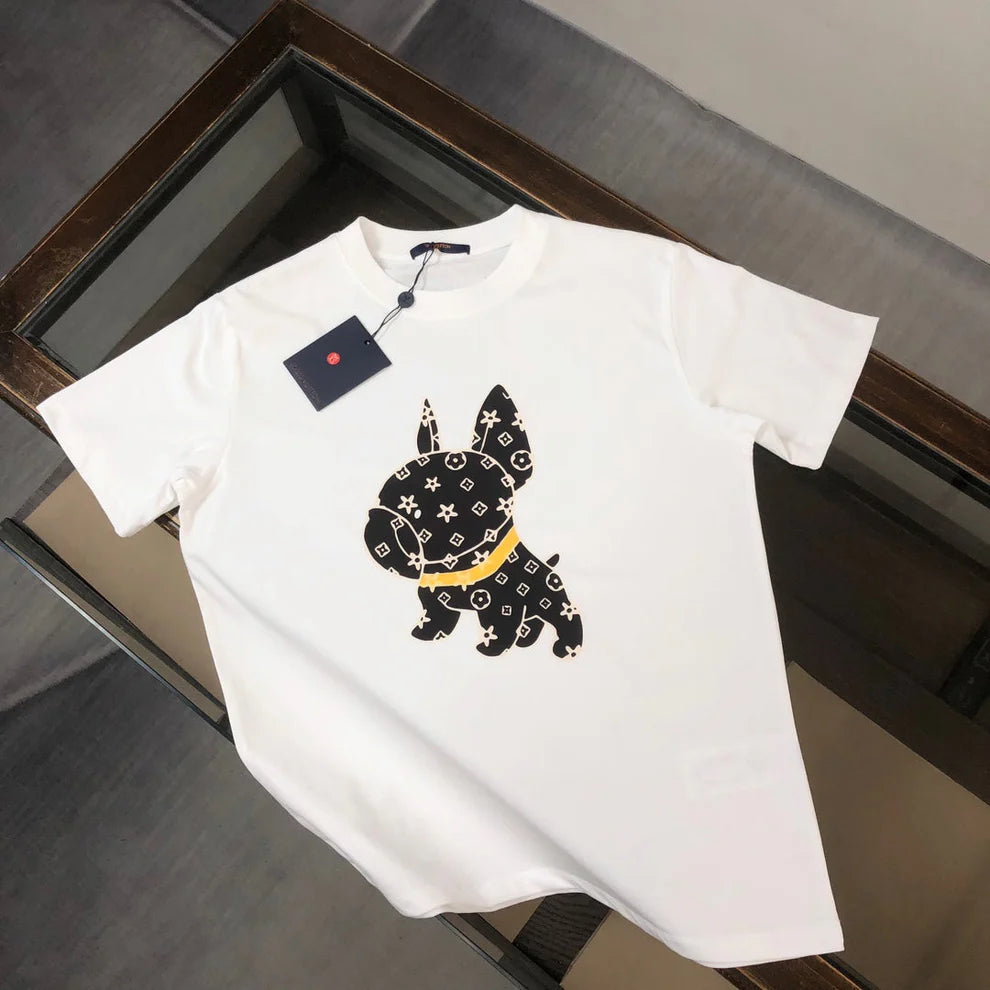 L's Dog Print T Shirt