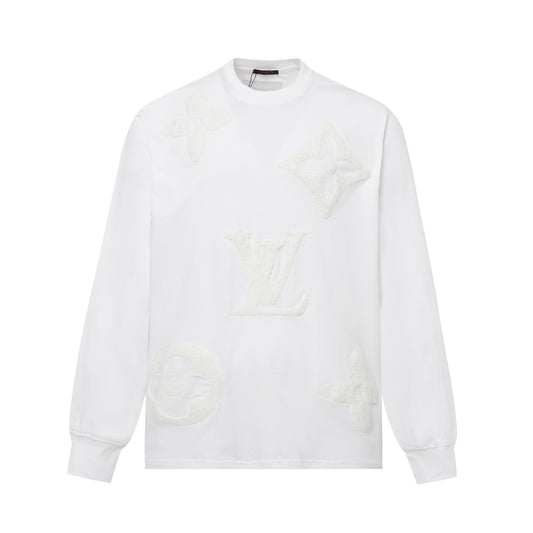 L's autumn/winter new all-match pair towel embroidered sweatshirt