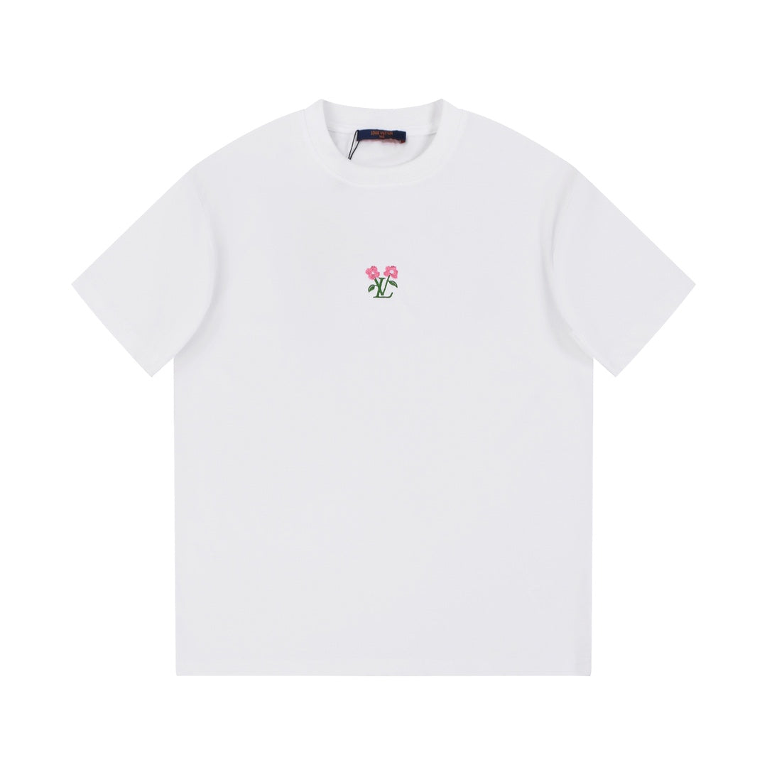 L's official website sync flower pattern T-shirt