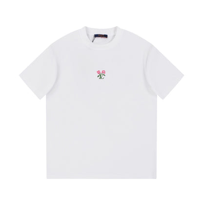 L's official website sync flower pattern T-shirt