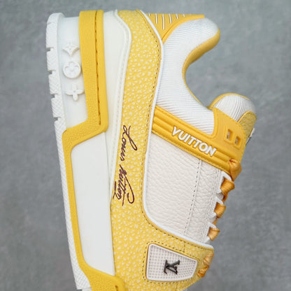 L's Yellow And White Sneakers